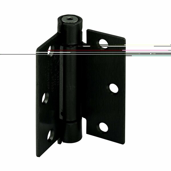 Prime-Line Door Hinge Commercial UL Adjust Self-Close, 3-1/2 in. with Sq. Corners, Matte Black 3 Pack U 1158283